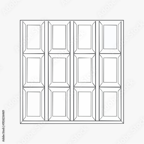 Elegant geometric grid design featuring recessed rectangular panels perfect for sophisticated interior wall decoration concepts and architectural accents