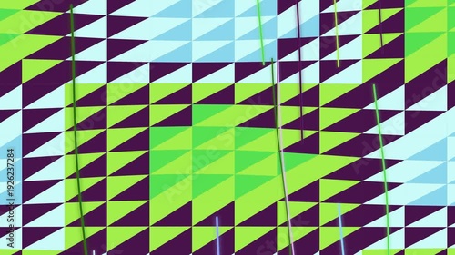 Geometric Pattern with Triangles and Colors.