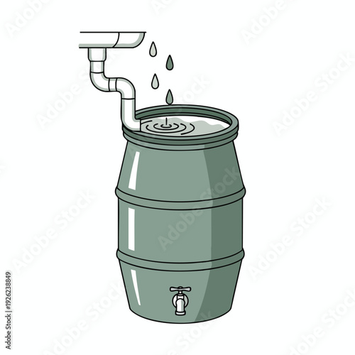 Rainwater Collection Barrel with Faucet for Sustainable Water Use