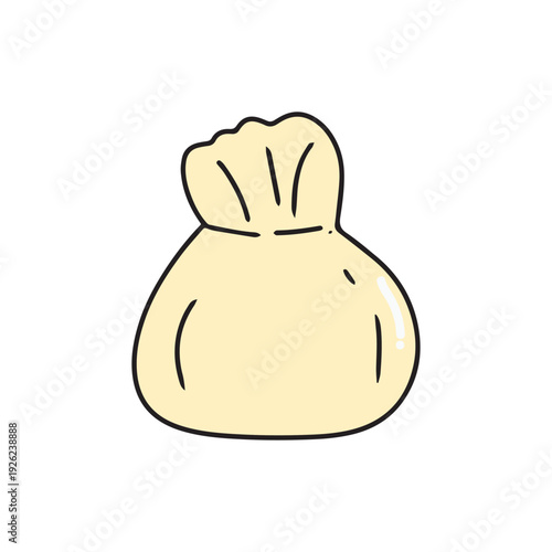 Dimsum, tempura, star fast food cartoon design. Asian street food