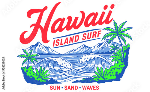 Beach club. Endless summer artwork. Tropical vintage design. Surfing club artwork. Summer vibes artwork. Ocean wave artwork.