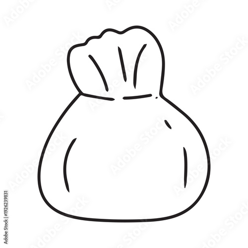 Coloring book kawaii asian street food collection design.