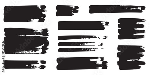 Abstract grunge brush strokes and paint splatters for graphic design resources