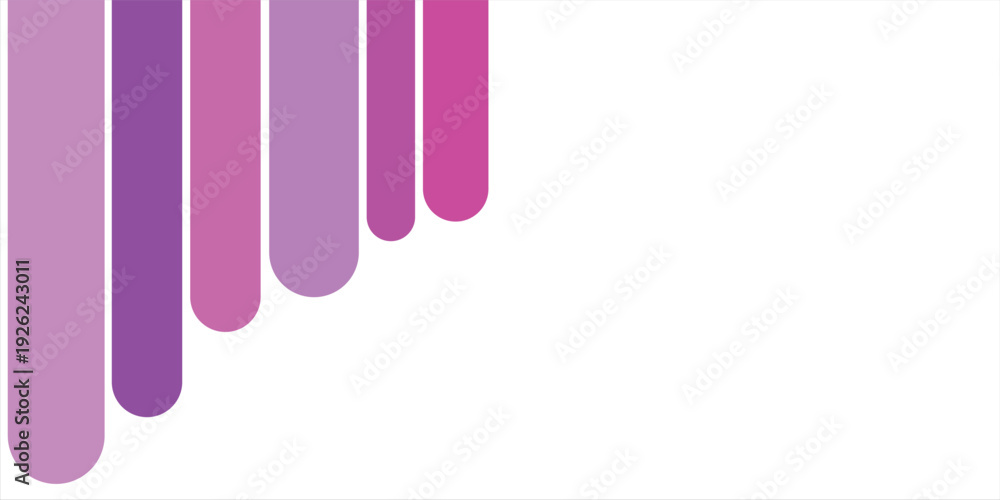 Fototapeta premium Abstract background with colorful vertical rounded lines.