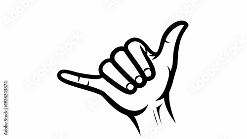 Shaka Sign Hand Gesture, Hang Loose Symbol, Surfer Style, Aloha Spirit