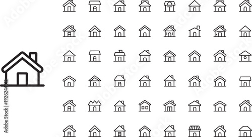 Black and white of houses and buildings architecture home