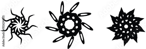 Intricate black lace patterns and designs