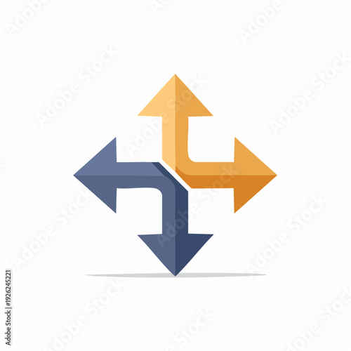 Directional Arrows Symbolizing Choice and Decision Making