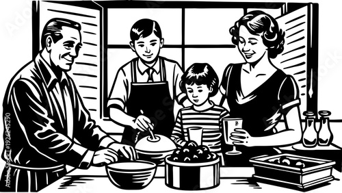 A group of people collaborating over a meeting with documents and coffee cups.