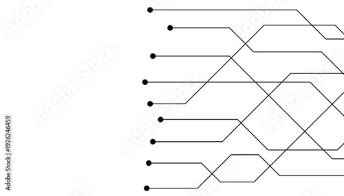 Abstract futuristic circuit board Illustration, Circuit board with various technology elements. Circuit board pattern for technology background. Vector illustration