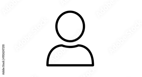 Simple Line Icon of a Person Silhouette.