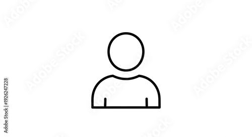 Simple Line Icon of a Person Silhouette.