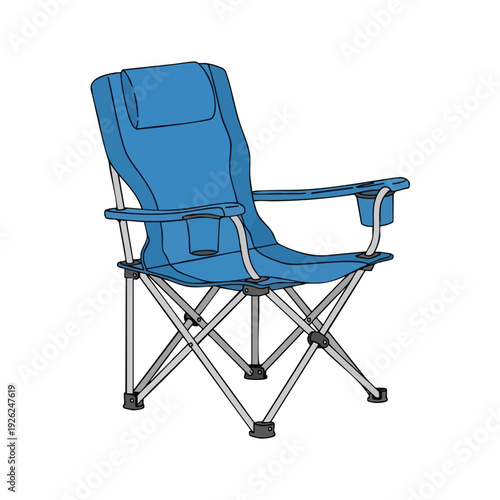 Comfortable Portable Camping Chair with Ergonomic Design and Foldable Frame