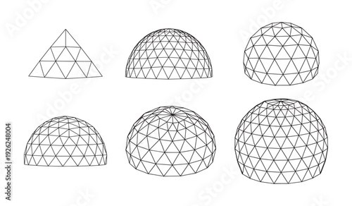 Geodesic Dome and Triangle 3D Models