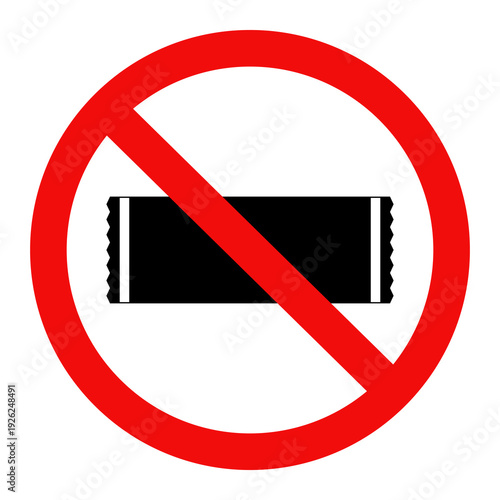 Prohibition sign for smokeless tobacco products. Flat vector illustration design.