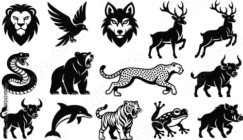 Wildlife icon set