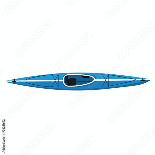 Colorful Kayak on Calm Water with Clear Sky