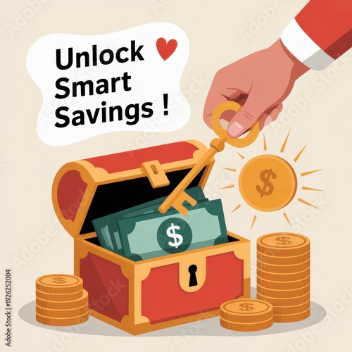 Unlock smart savings with a playful greeting card that inspires financial fun for everyone who loves a creative touch. Money Smart Week
