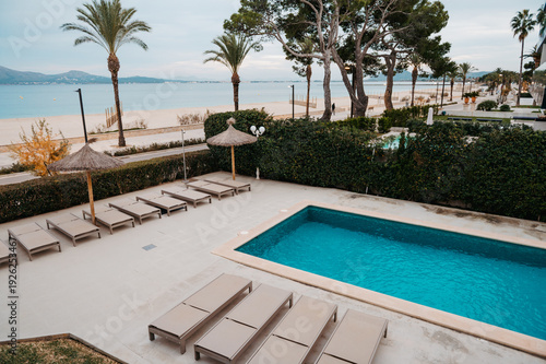 Wallpaper Mural Port de Pollença Beachfront Hotel Pool, Mallorca Torontodigital.ca