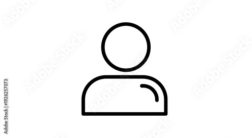 Simple Outline Icon of a Human Figure.