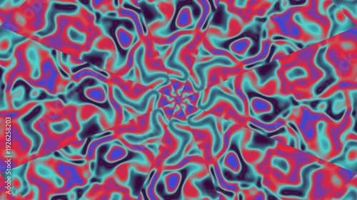 Vibrant Kaleidoscope Pattern Animation Loop.