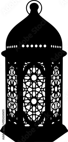 Lantern silhouette vector illustration