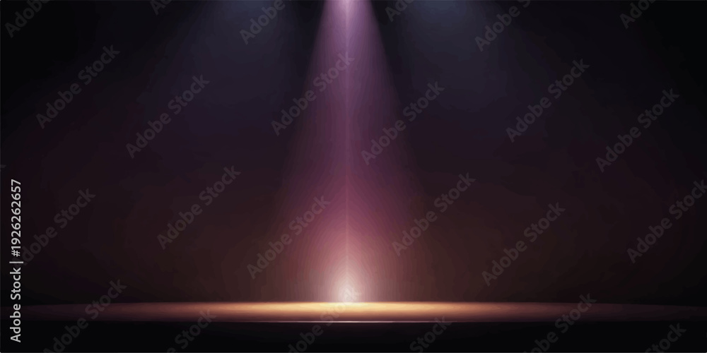 Φωτογραφία A bright blue laser ray and glowing spotlight flash through the dark theater spa