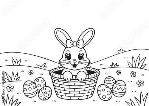 easter bunny with basket