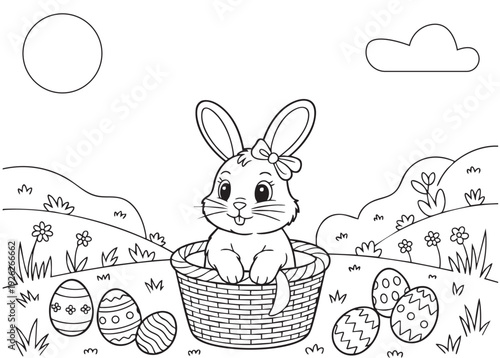 easter bunny with basket