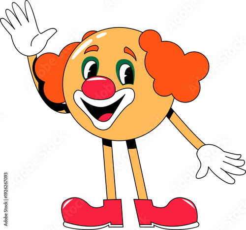 Cute Circus Clown Mascot Character