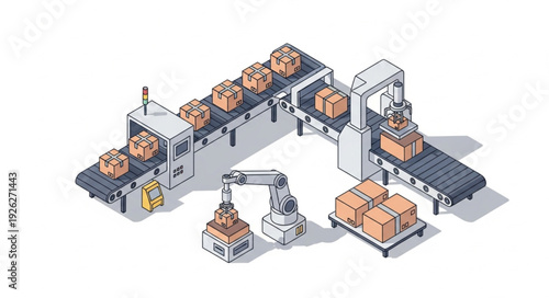Industrial Manufacturing Production Line Machinery.