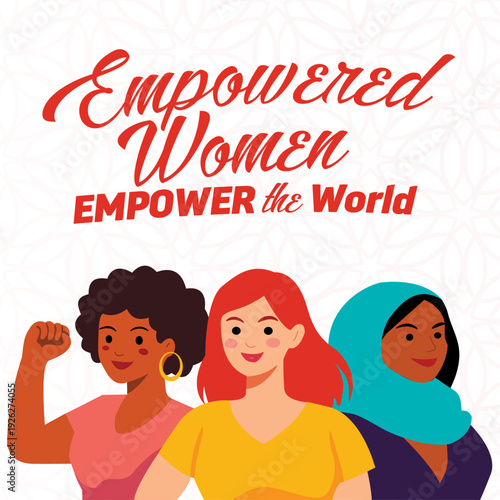 Empowered Women Vector Illustration for International Women’s Day