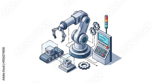Industrial Robot Arm Machinery Equipment.