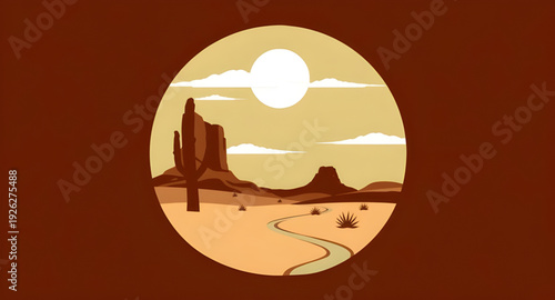 desert, sunset, landscape, cartoon, background, sky, sand, dunes, horizon, sun, orange, red, golden, twilight, evening, warm, scenic, nature, arid, dry, wilderness, illustration, vector, flat, colorfu