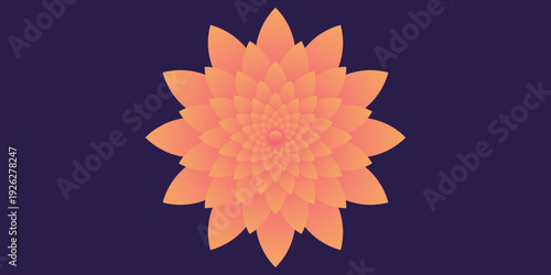 Wallpaper Mural Gradient peach color spin flower background. Nature plant swirl texture pattern Torontodigital.ca