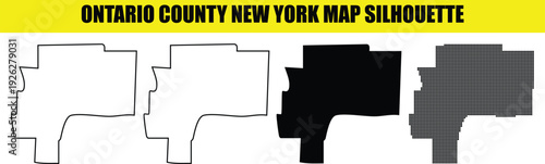 ontario county new york map silhouette new york maps ontario county map usa county map black and white vector