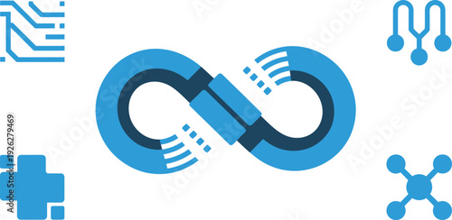 Abstract blue 3D wifi music icon with wireless wave symbol on white background