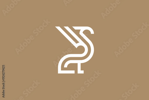 Letter SP Griffin Logo 