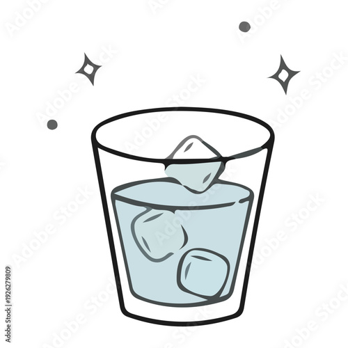 Glass of Cold Water with Ice