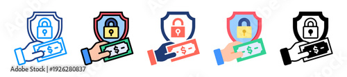 Secret Payment Icon Sheet Multiple Style Collection 