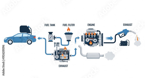 Internal Combustion Engine Diagram.