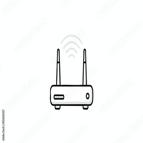 Wireless Router with Antennas for High Speed Internet Connection