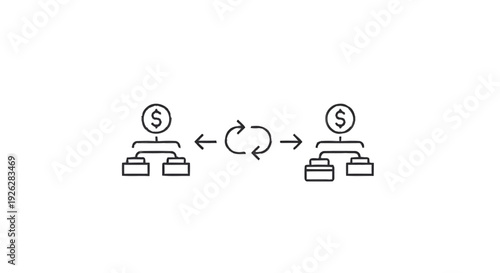 Business Transaction and Exchange Concept Icon.