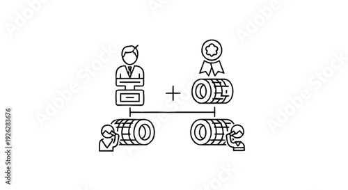 Business Transaction and Partnership Concept Icon.