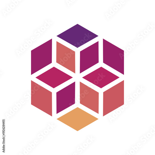 Flower abstract logo icon isolated on white background