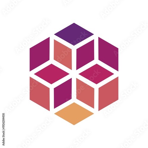 Flower abstract logo icon isolated on white background