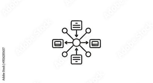 Central Hub Connecting Multiple Nodes in a Network.