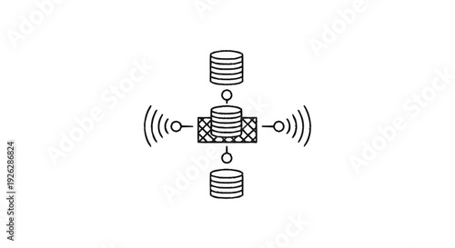 Centralized database system with wireless connections and data storage.