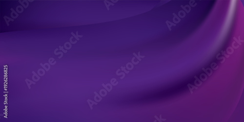 Abstract Deep Purple Silk Wave Background with Luxury Smooth Satin Fabric Texture