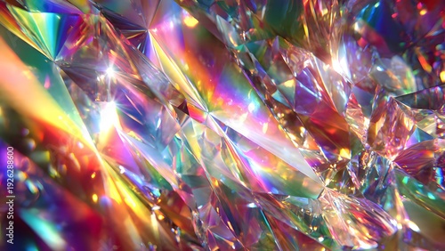Colorful Glass Dispersion Effect with Bright Light Background